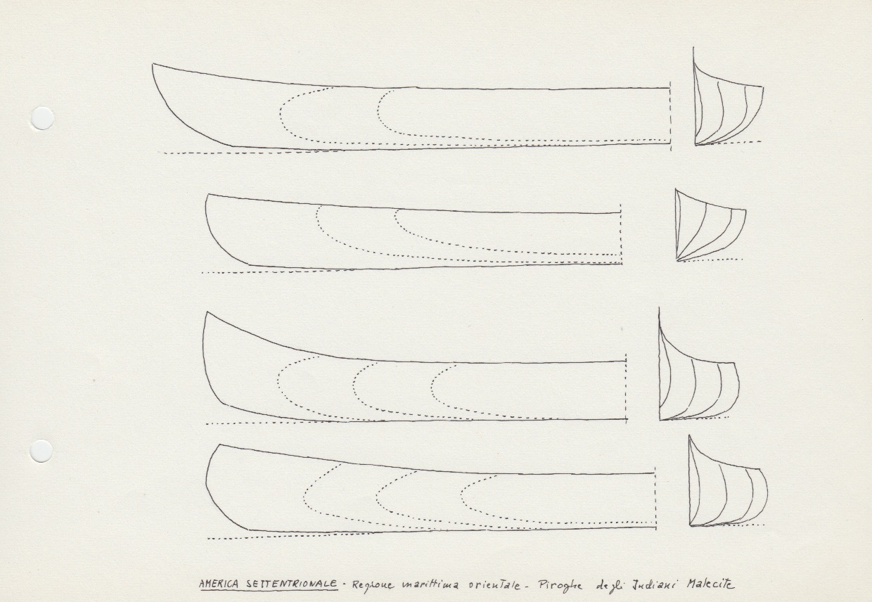 035 America Settentrionale - regione marittima orientale - piroghe degli Indiani Malecite